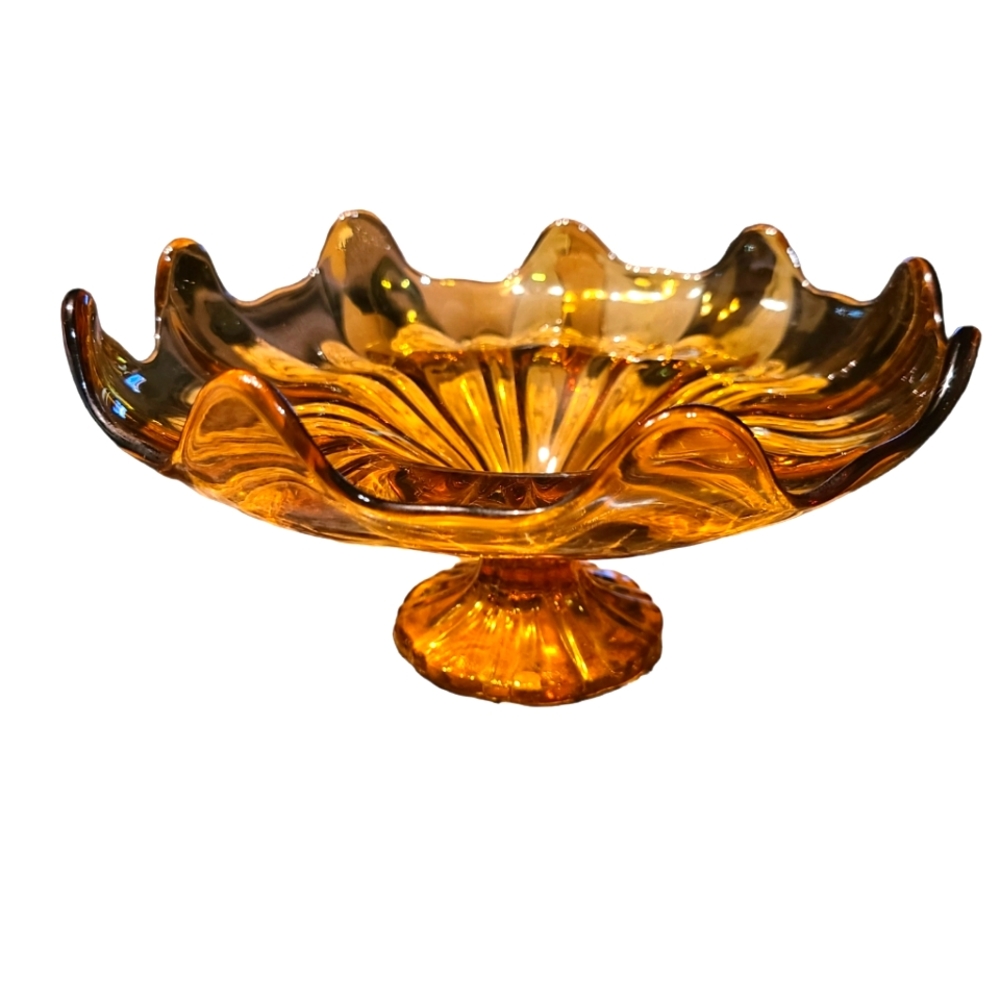 Vintage Viking Glass Company Compote